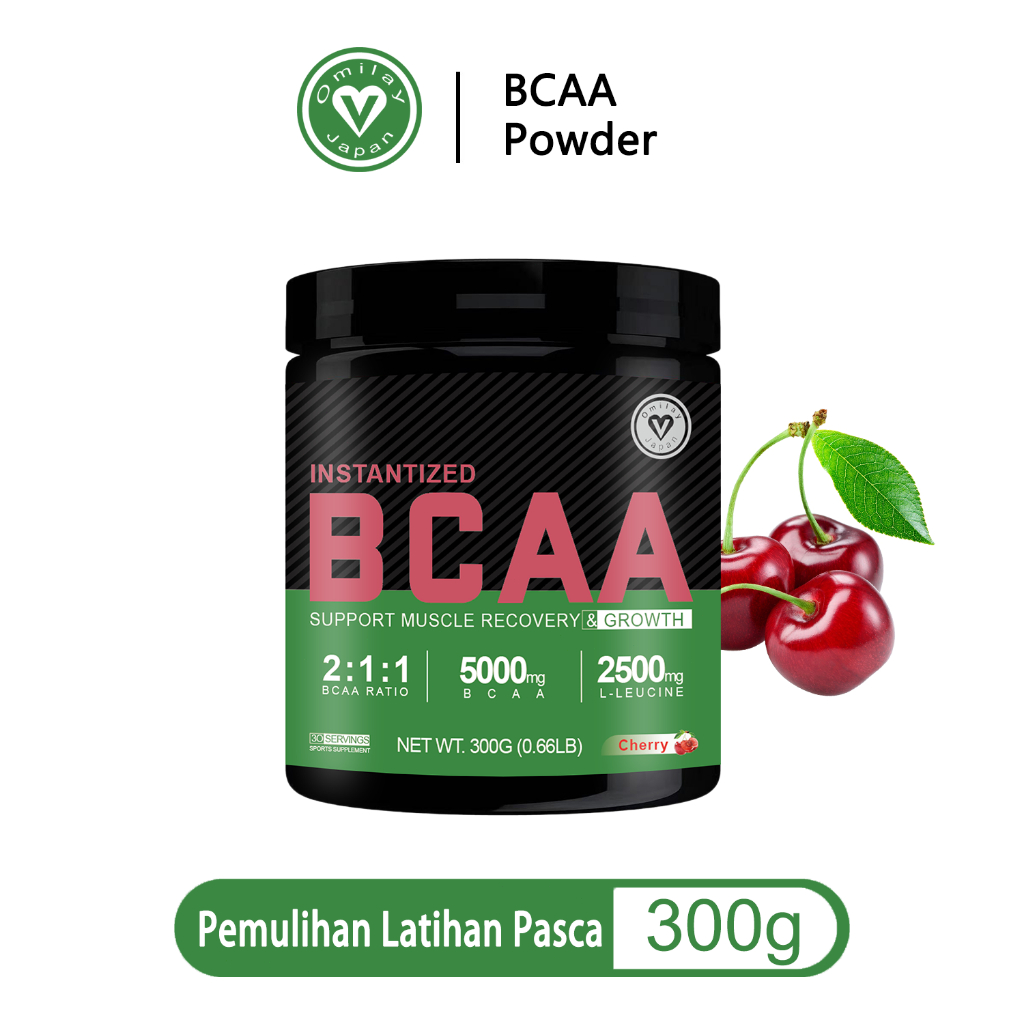 Omilay BCAA Branched Chain Amino Acids Powder Suplemen Gym Pembesar Otot Muscle Building Recovery