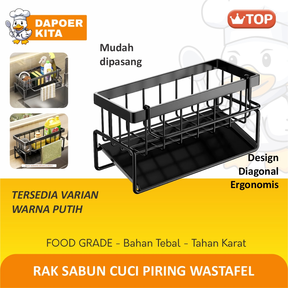 Rak Wastafel Cuci Piring Rak Spons Cuci Piring Rak Piring Wastafel Plastik Tempat Spons Cuci Piring