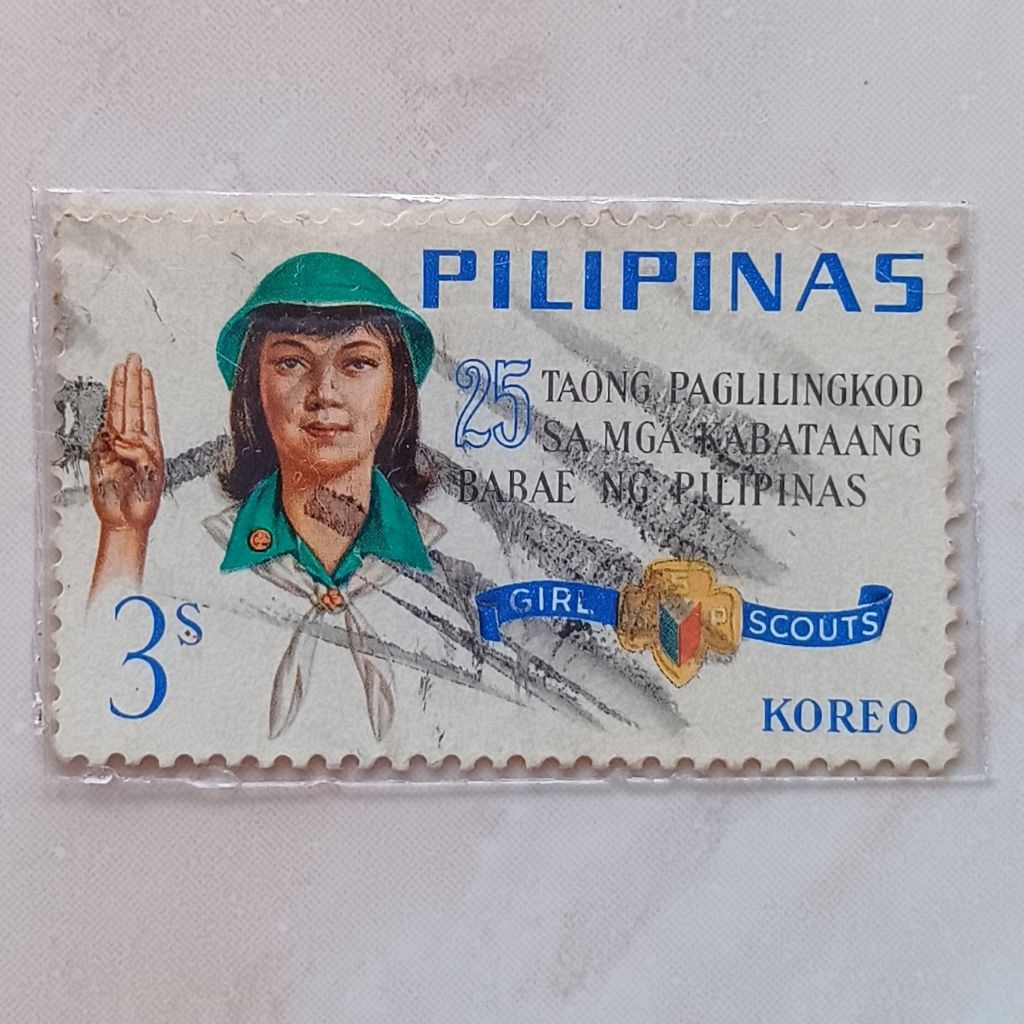 (AA) Perangko Filipina 1966 Philippine Girl Scouts, 25th anniv. - Girl scout 3 sentimo Used