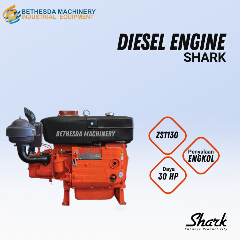 Mesin Penggerak Diesel 30 HP Shark Engine ZS 1130 Diesel 30 PK