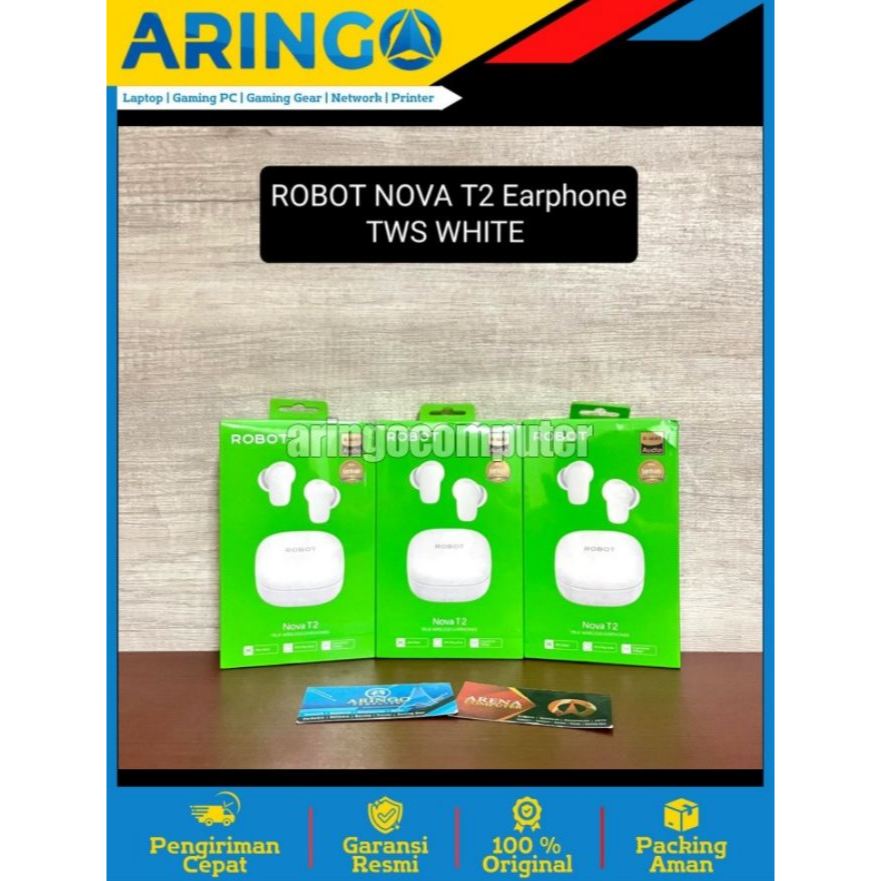 Headset ROBOT NOVA T2 Earphone TWS WHITE