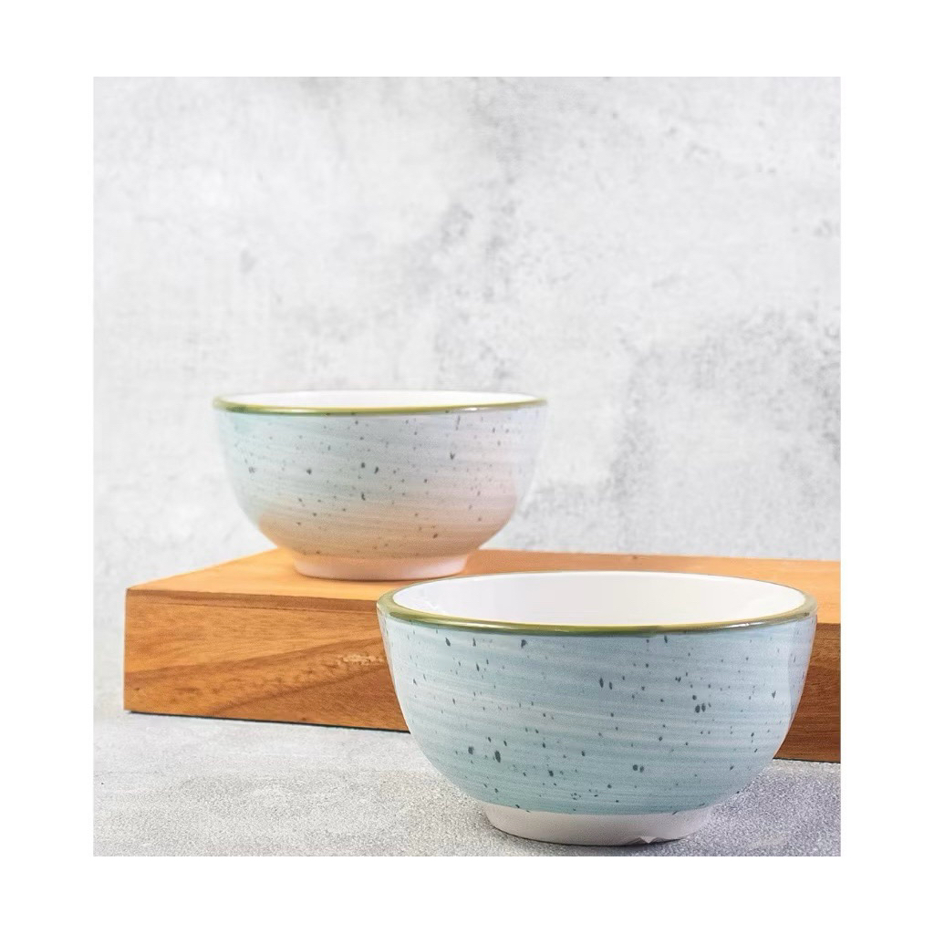 Piring dan Mangkok NARA GREEN&PINK FORMIA