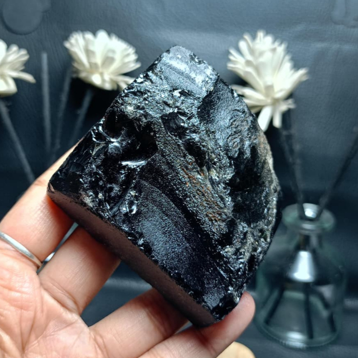 Natural Black Obsidian Rough (6)