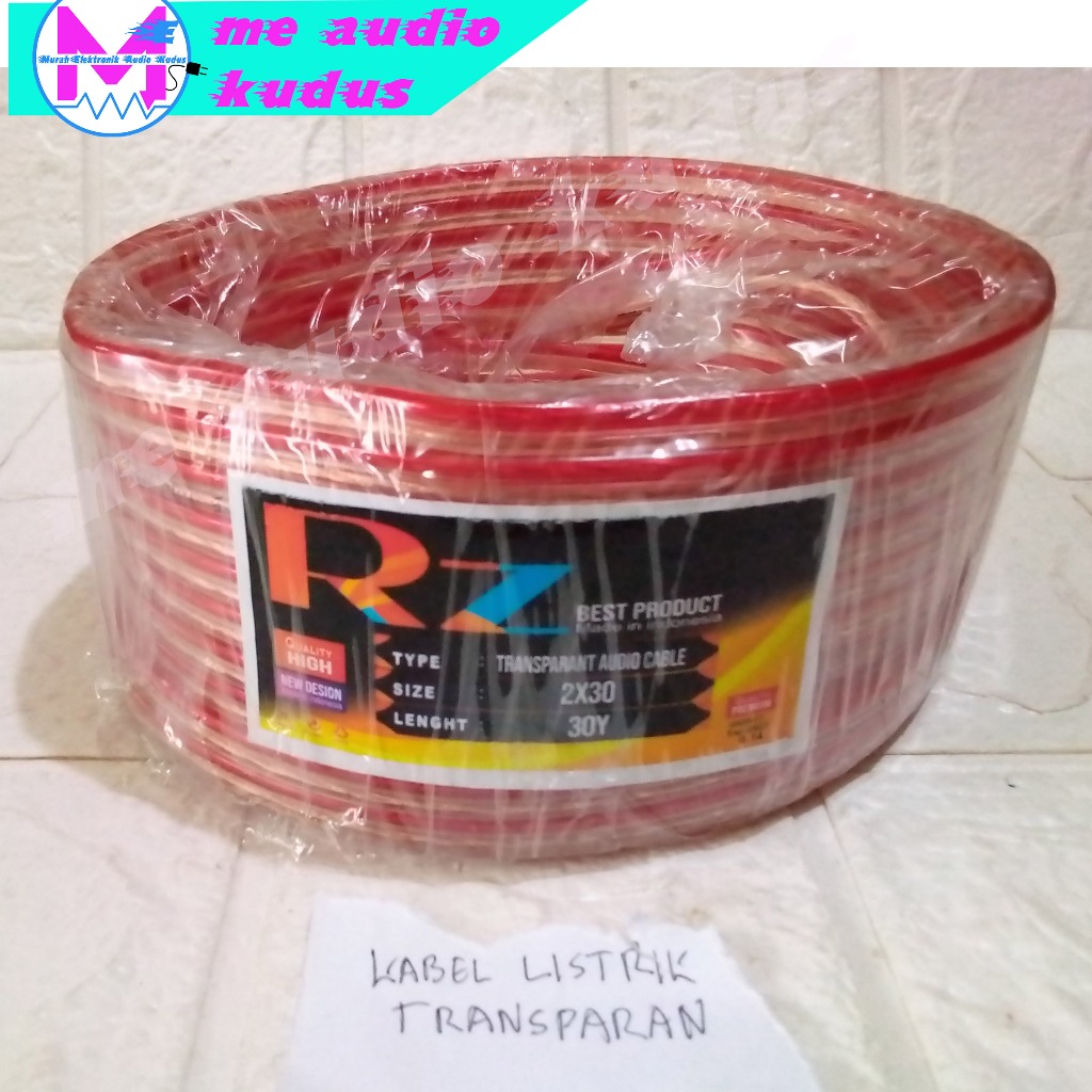 KABEL LISTRIK TRANSPARAN 2X30 ECER/1METER