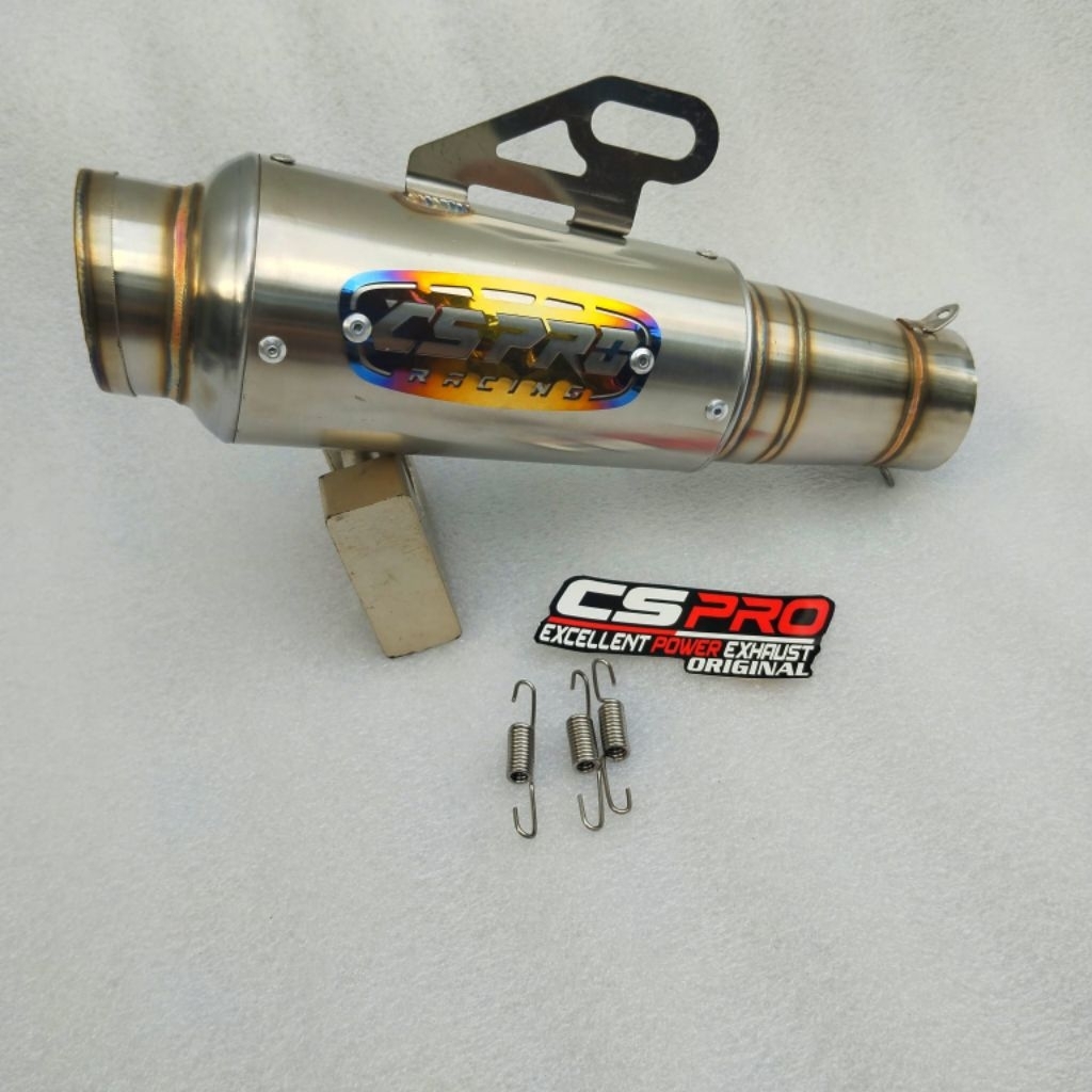 Knalpot Racing Original Cs pro racing st Titan inlet 50mm silincer only new edition Cs pro pro origi