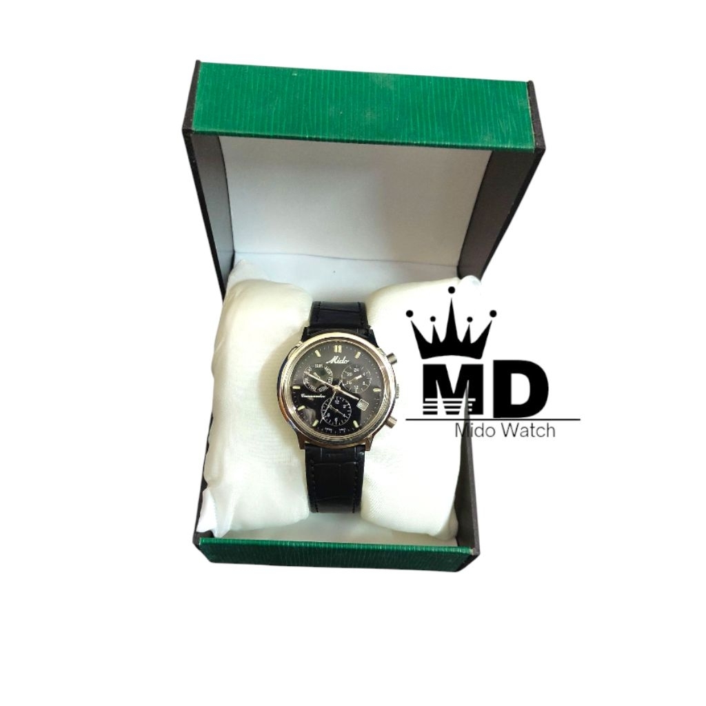 Jam tangan mido Commander otomatis stanlis stell crono grap