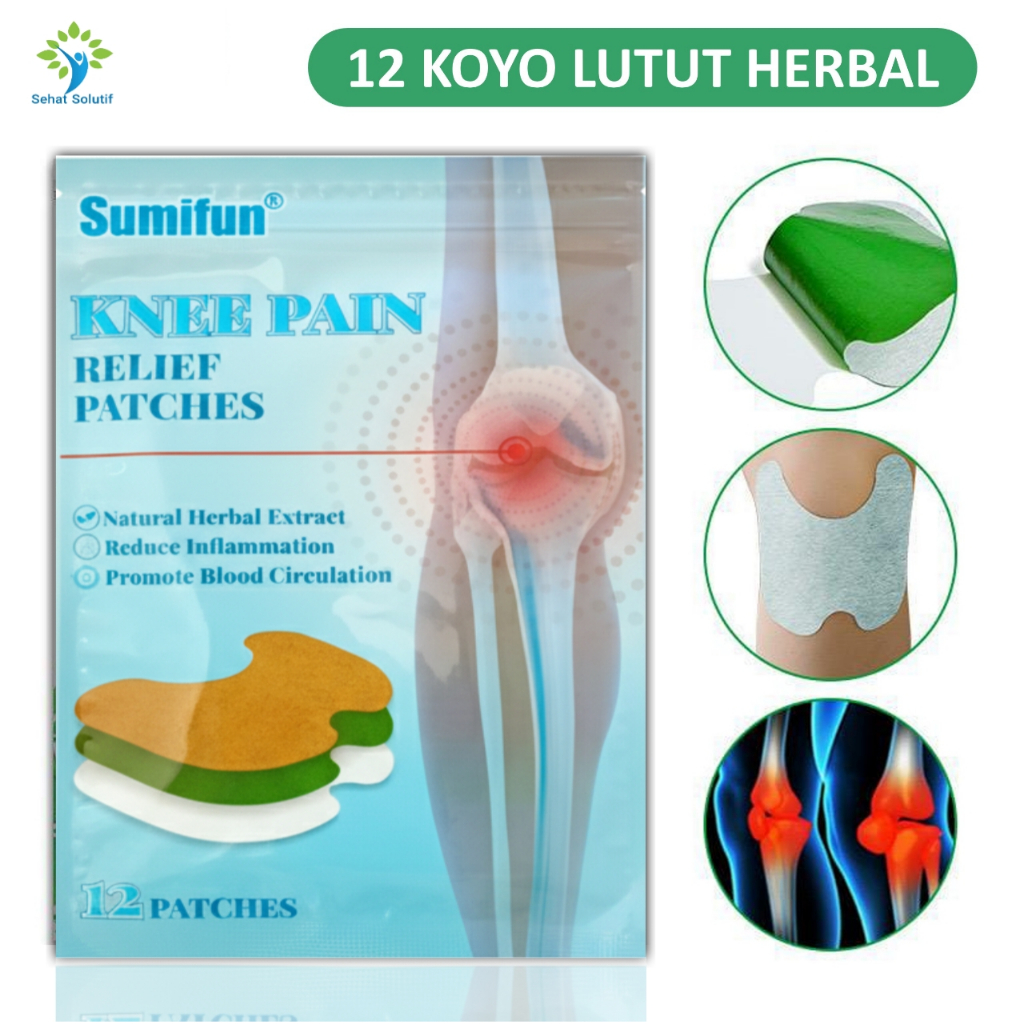 Sumifun Knee Pain Relief Patch Koyo Lutut Herbal isi 12 Koyo