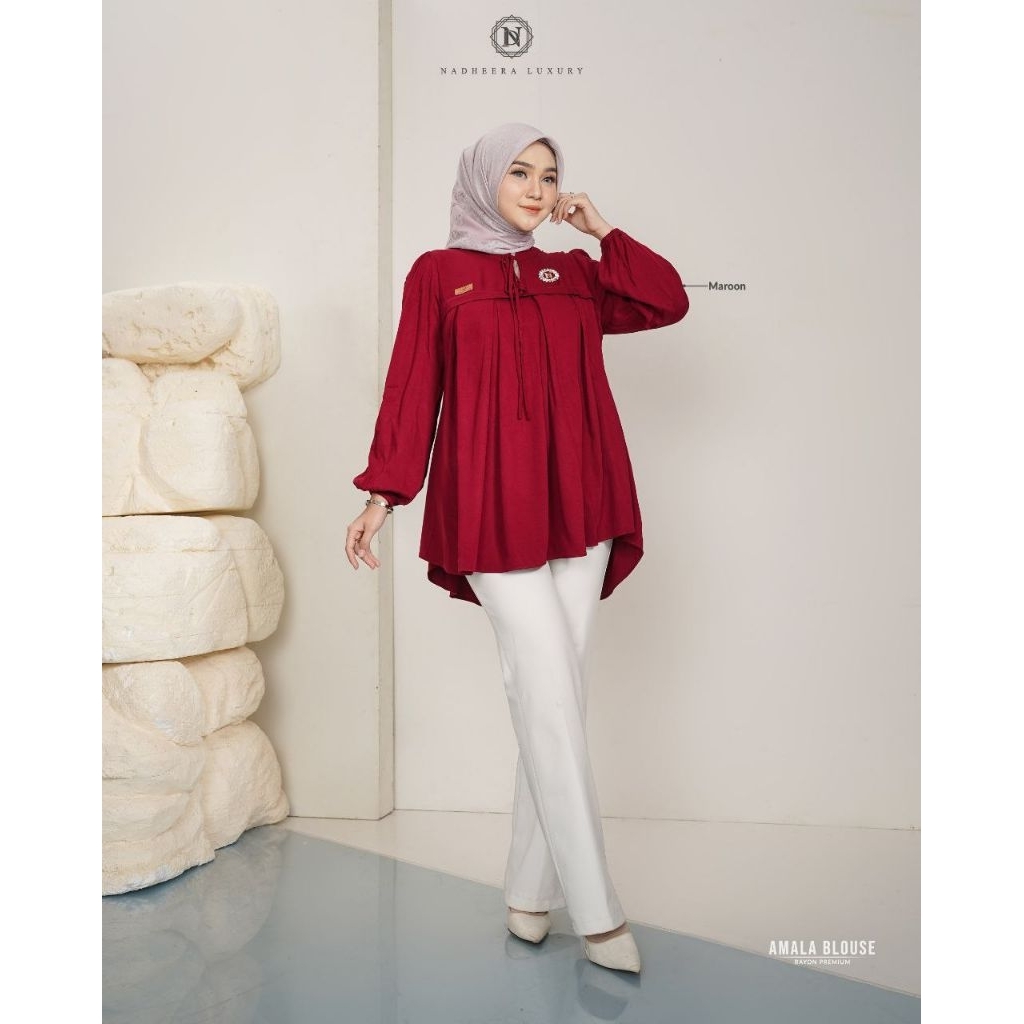 AMALA BLOUSE BY NADHEERA LUXURY || Blouse polos || blouse cantik || blouse nadheera