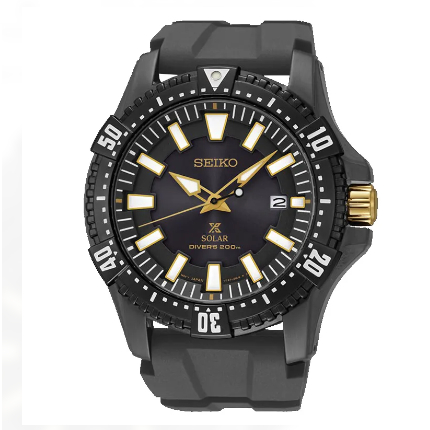 Seiko SNE373P1 Prospex Solar Divers 200M Black Rubber Strap