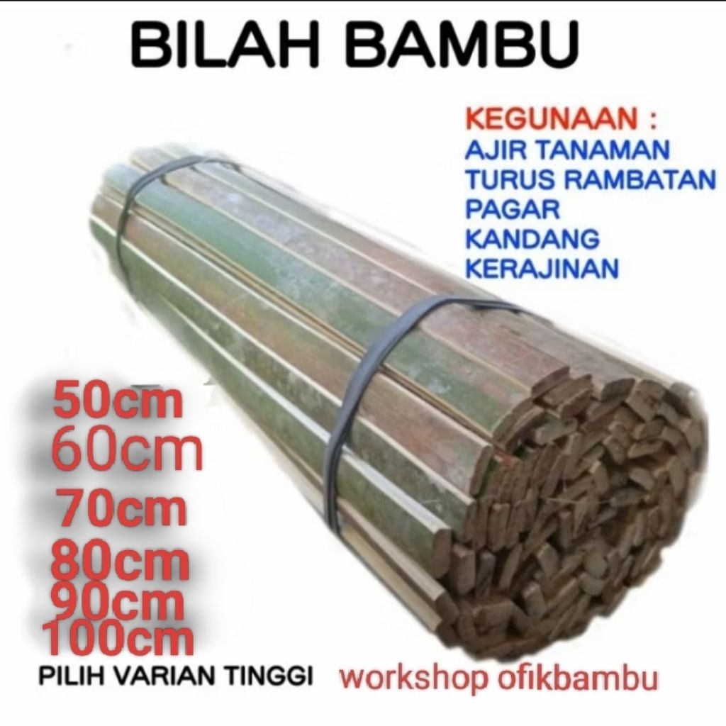 BAMBU BELAH RENG BAMBU AJIR TANAMAN KANDANG HEWAN PAGAR