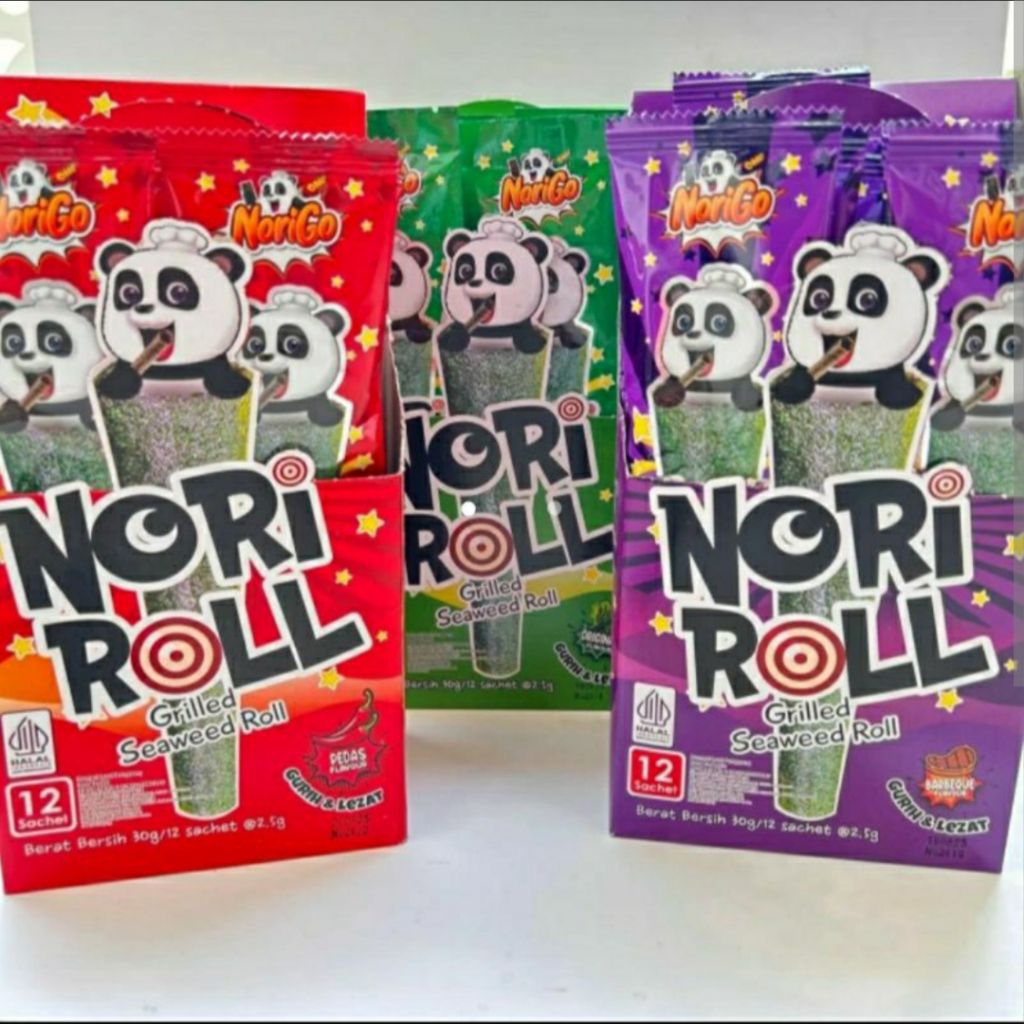 [roll] nori go roll seaweed snack rumput laut | isi 12 pcs