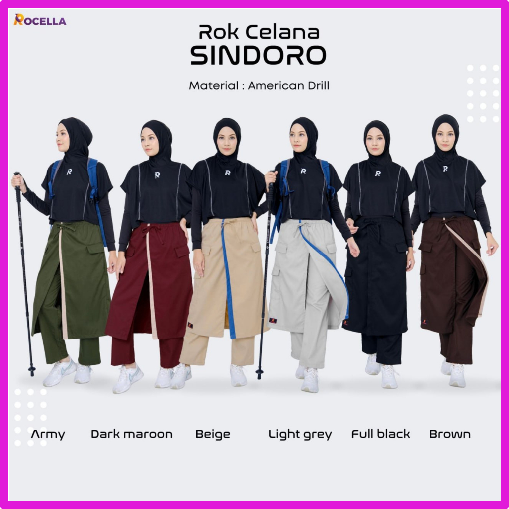 ROCELLA ROK CELANA SINDORO - ROK CELANA AMERICAN DRILL - ROK CELANA OLAHRAGA WANITA - ROK CELANA OUT