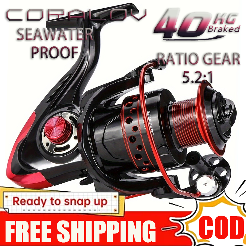 Coralov Reel Pancing Metal LK2000 - 7000 30 Kg Reel Pancing Murah Reel Ryobi  Metal Gulungan Pancing