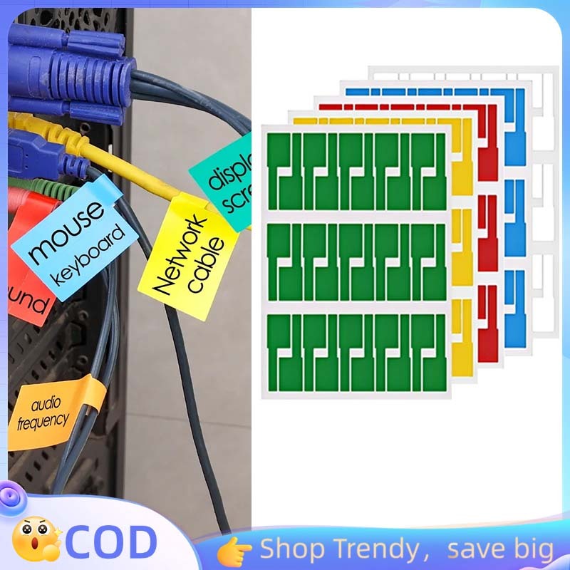 10 Lembar Lebel Kabel Label Untuk Kabel Penanda Kabel Listrik Cable Label Label Kabel Listrik
