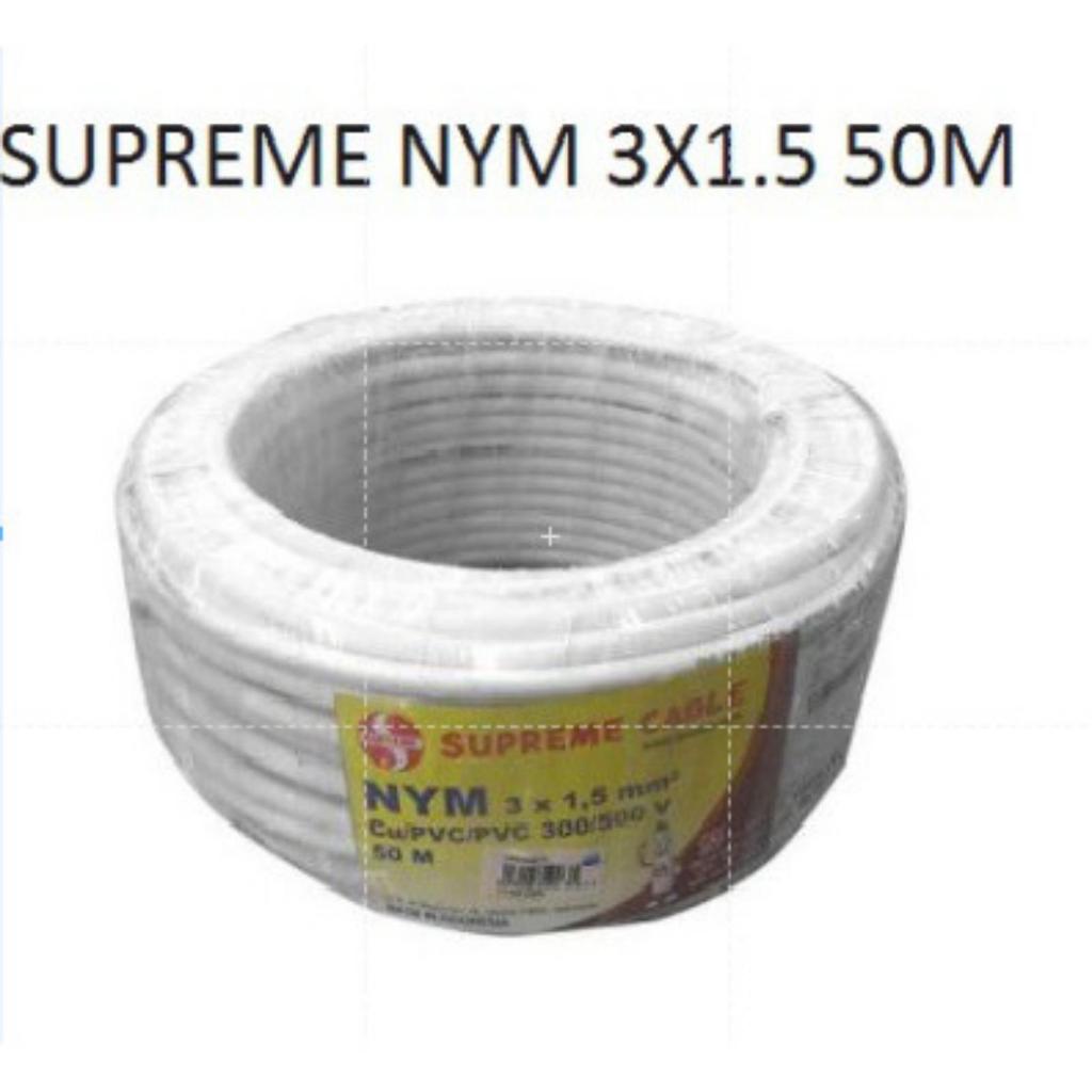 Supreme Kabel NYM 3x1,5 mm 50m - Kabel Listrik Supreme 3x1.5 mm 50m