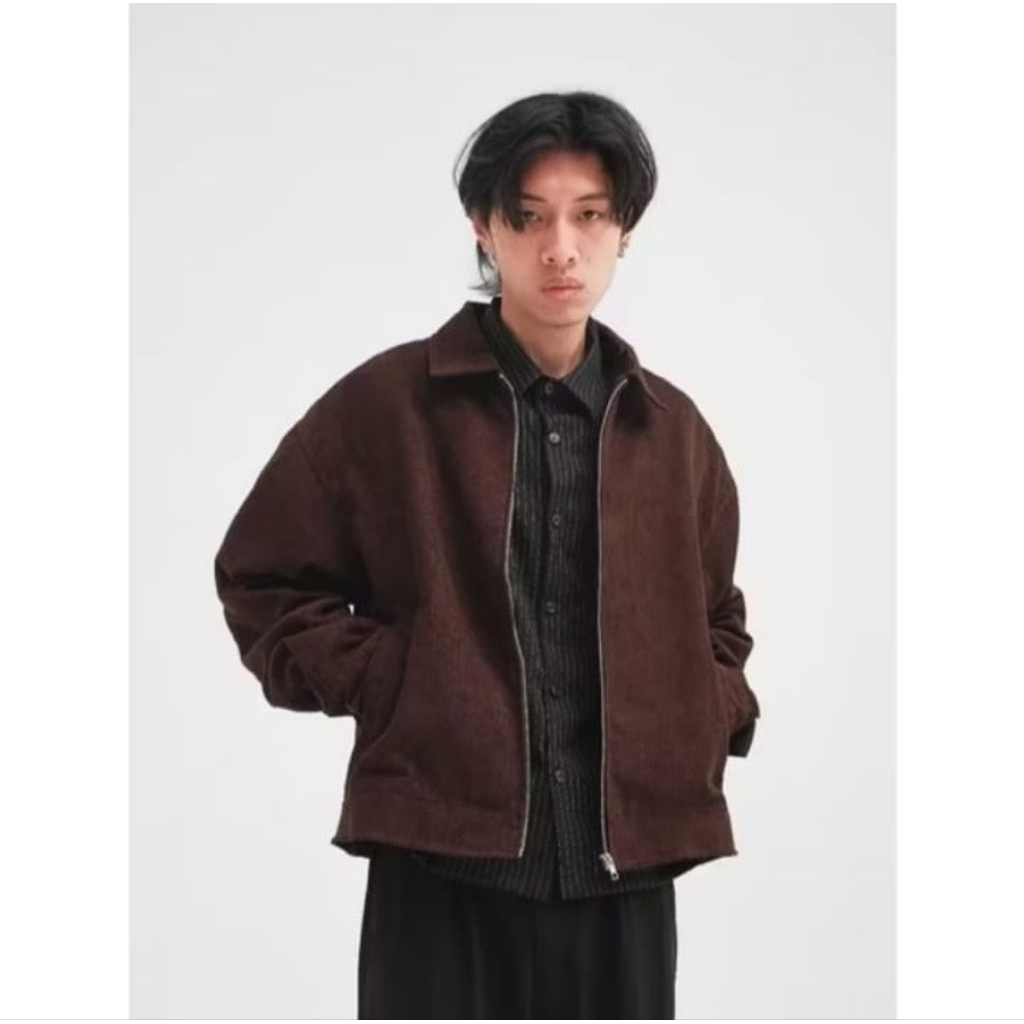 Work Jaket Corduroy Boxy / Work jaket Zipper Jaket boxy jaket pria