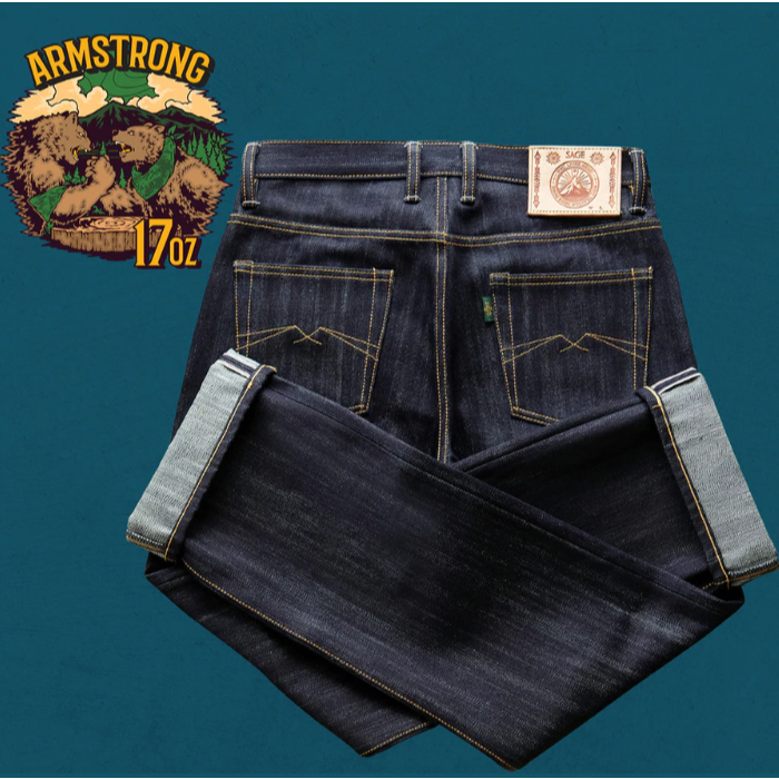 Celana Denim Jeans Armstrong 17oz Sanforized Extra Deep Indigo Selvedge