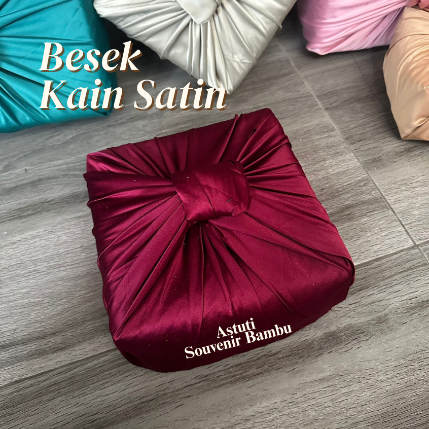 BESEK HANTARAN HIAS KAIN SATIN PREMIUM ANEKA UKURAN | hampers | seserahan |pernikahan |besek premium