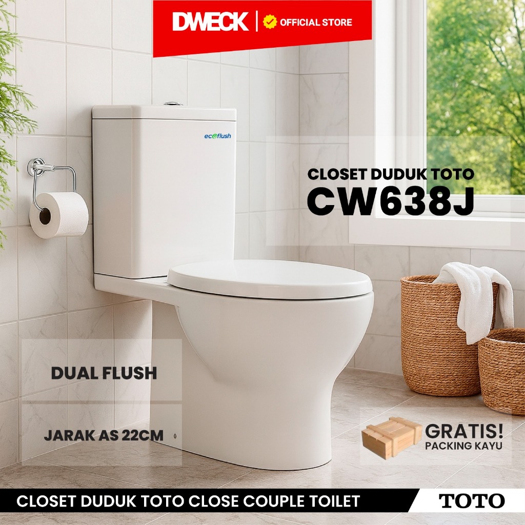 Closet Duduk TOTO CW638J / Kloset Duduk TOTO Original