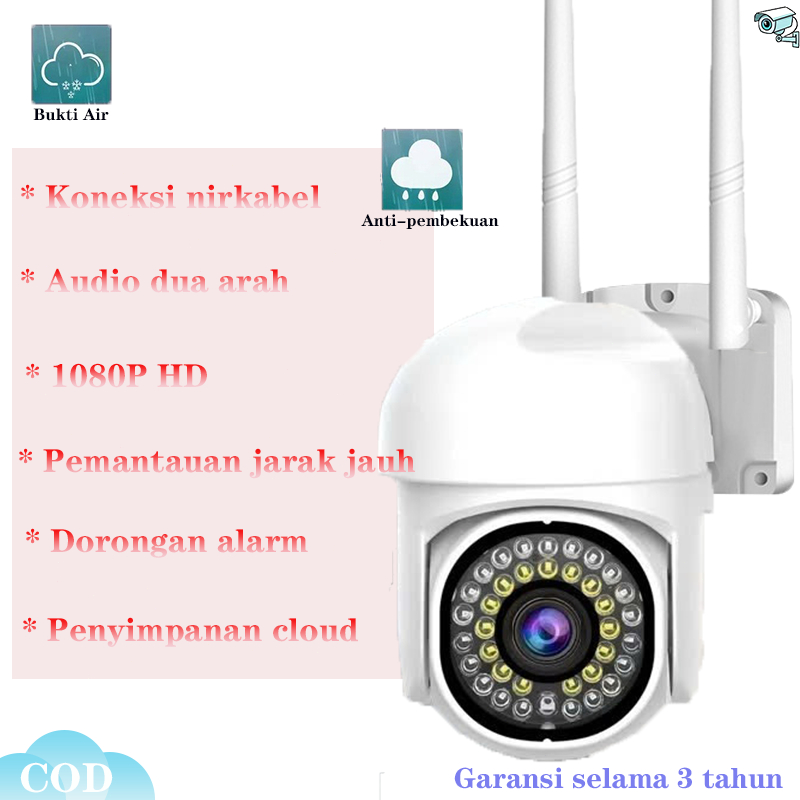 [Garansi 3 tahun] V360 Pro Waterproof 1080p HD Camera - 360 °Rotasi Pelacakan Cerdas Suara CCTV Manu