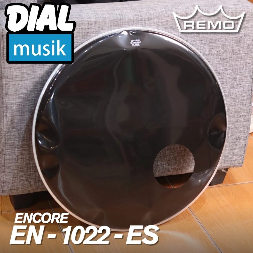 Encore by Remo Drumhead Ebony Hole EN-1022-ES - Kulit Drum 22 inch / Kulit Bass Drum