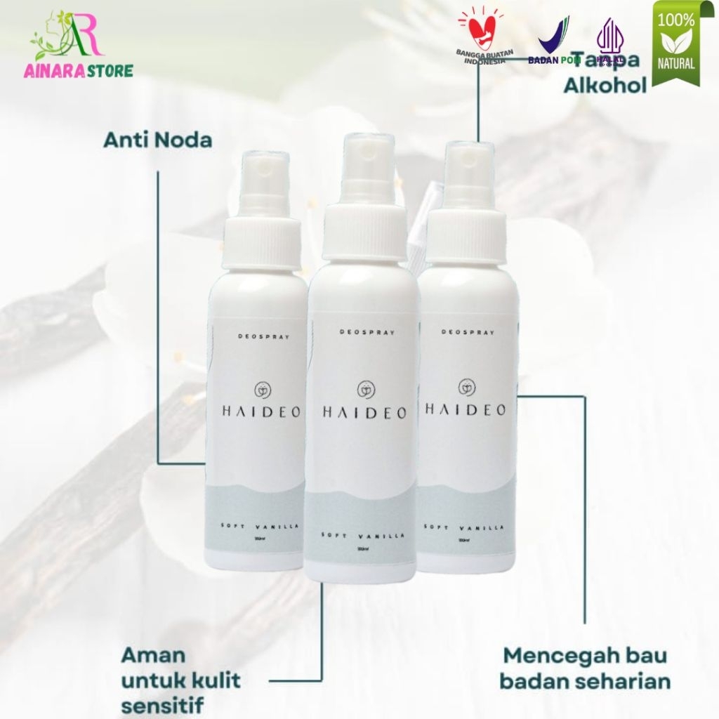 HAIDEO Deodorant Spray Tawas Alami Makassar Cod 1 PCS