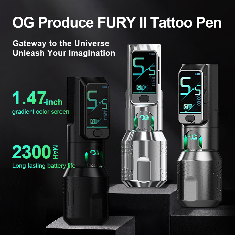 OG PRODUCE FURY II WIRELESS TATTOO MACHINE ( CUSTOM MOTOR )