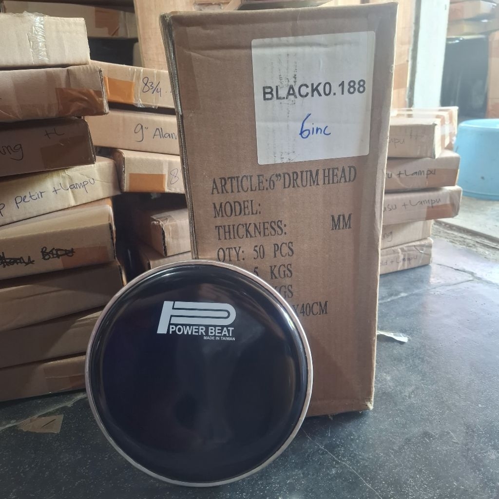 MIKA DARBUKA 6inc HITAM 1DUS  ISI 50PCS