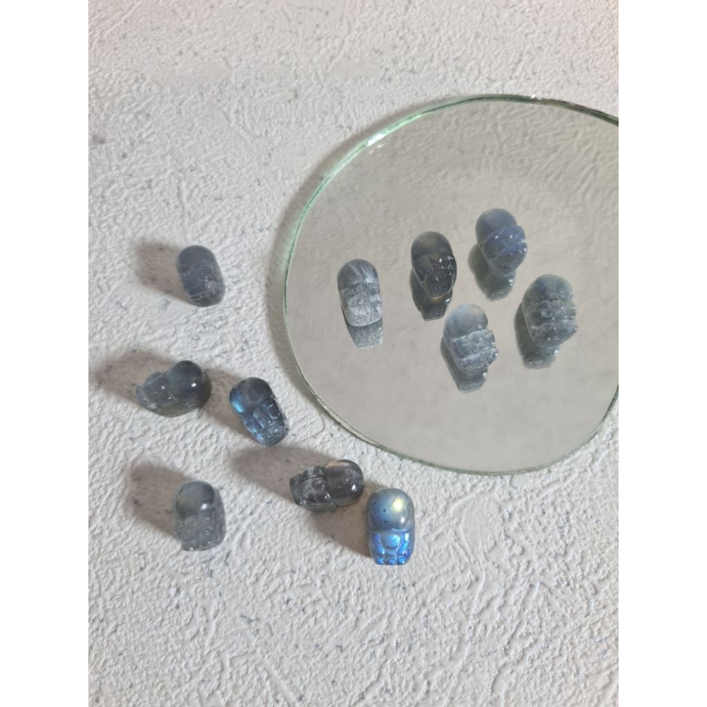 Natural Batu Kristal | Labradorite Pixiu Spacer Crystal for Protection against Negative Energies and