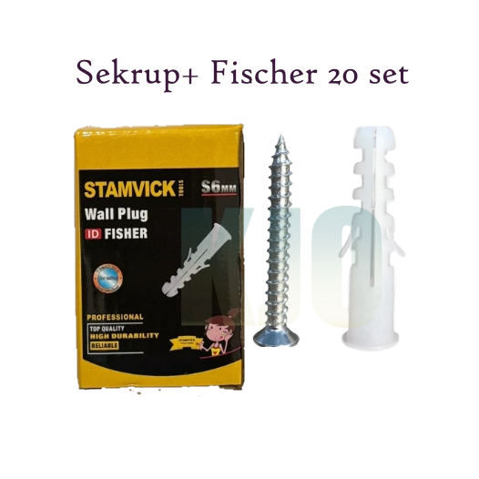 SEKRUP + FISCHER SET 20 PCS S6 / BAUT FISER SET