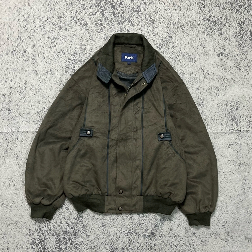 Paris Casual Harrington Flight Suede Jacket size XL