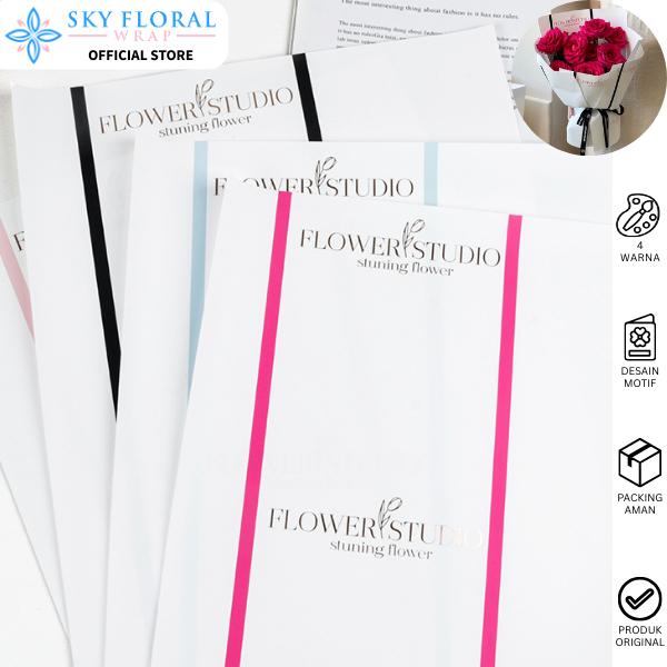 

Sky Floral WrapKertas Buket Bunga Valentine 45cm X 30cm Matte Solid Flower Wrapping Cellophane Kertas Kado KB66