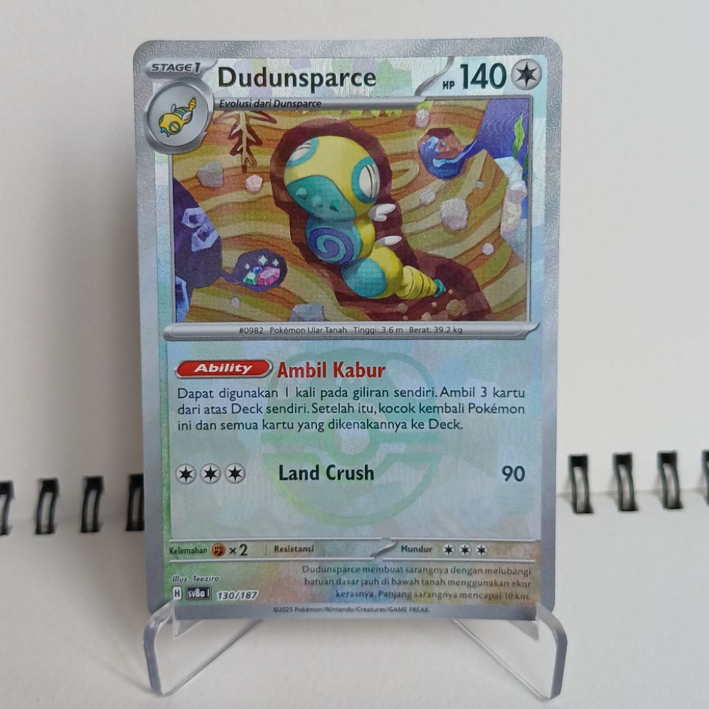 Dundunsparce - Kartu Pokémon TCG Indonesia - Scarlet & Violet Terastal Festival SV8a | 130/187 | Mas