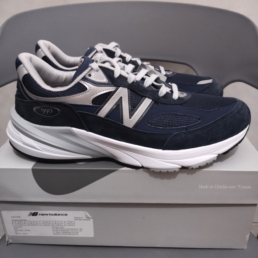 New Balance 990 v6 Navy Original Made In USA, NB 990v6 Navy, Not 740 530 509 2002r 1906r 550 kayano 