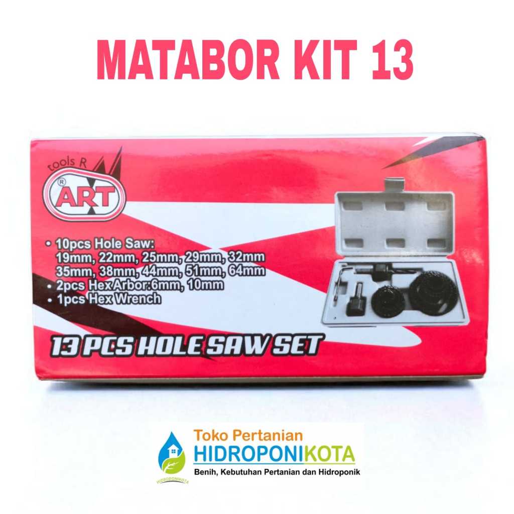 Holesaw / Matabor Kit 13 - Matabor Untuk Netpot 5 cm dan 7 cm
