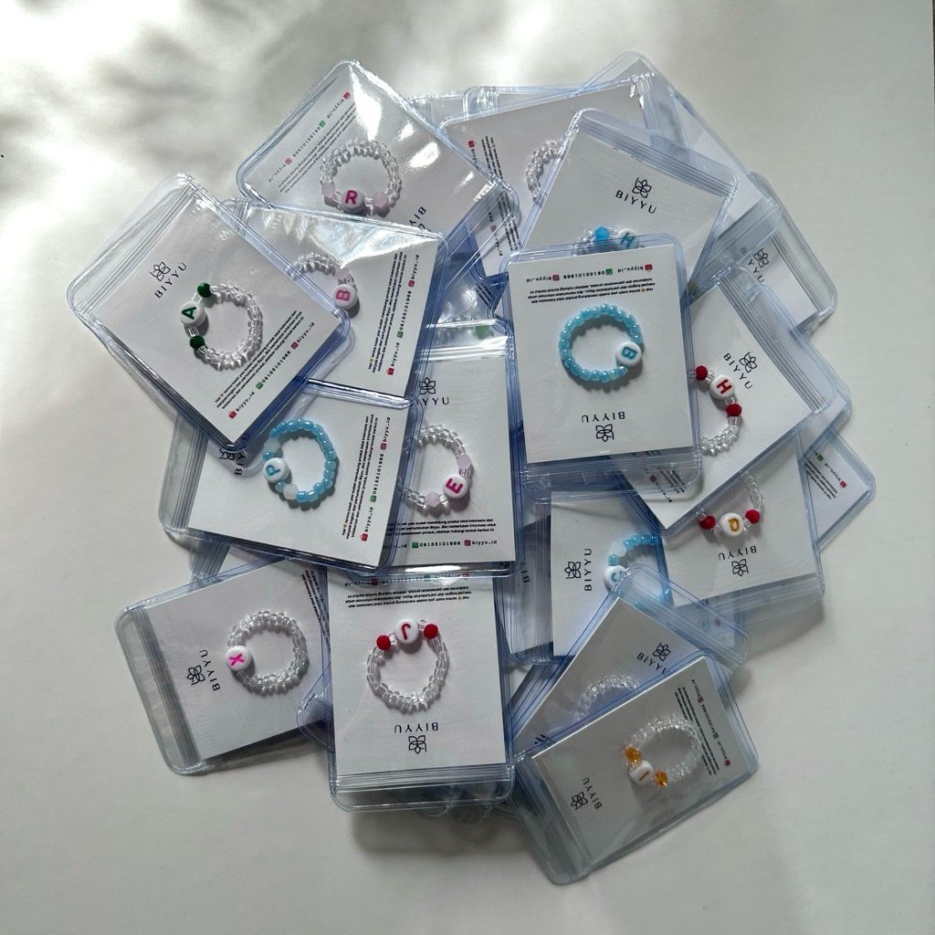 Initial Beads Ring / Cincin Manik Huruf