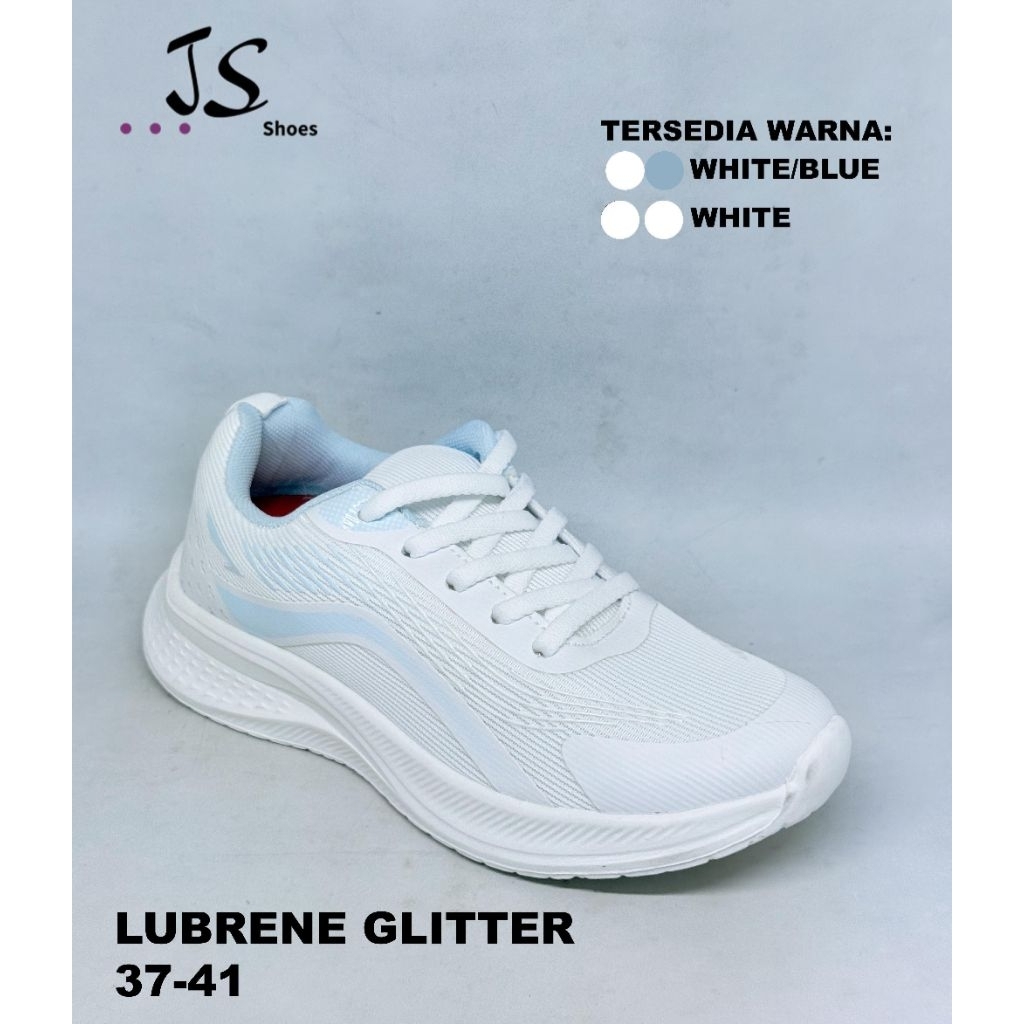 LUBRENE GLITER - SEPATU SNEAKERS TALI WANITA DEWASA MERK LUBRENE ORIGINAL