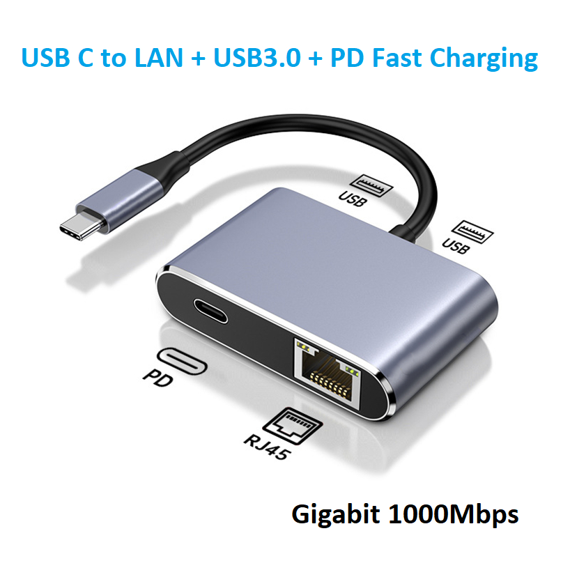 USB C to LAN Ethernet Adapter USB LAN Ethernet RJ45