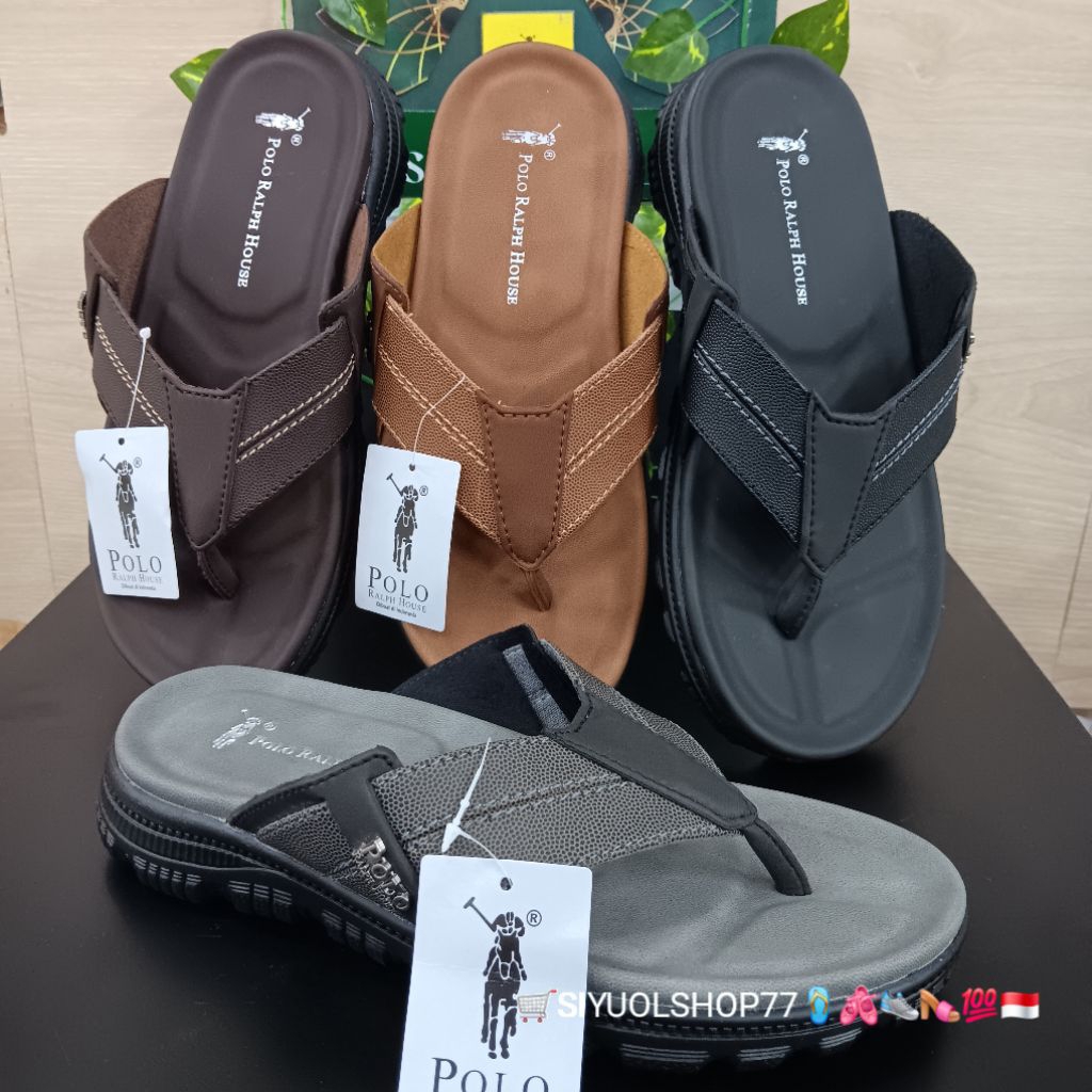 【Bisa COD/100% Original/Art EDO 01】Sandal Pria POLO RALPH HOUSE/Sandal Casual Pria/Sandal Slide/Sand