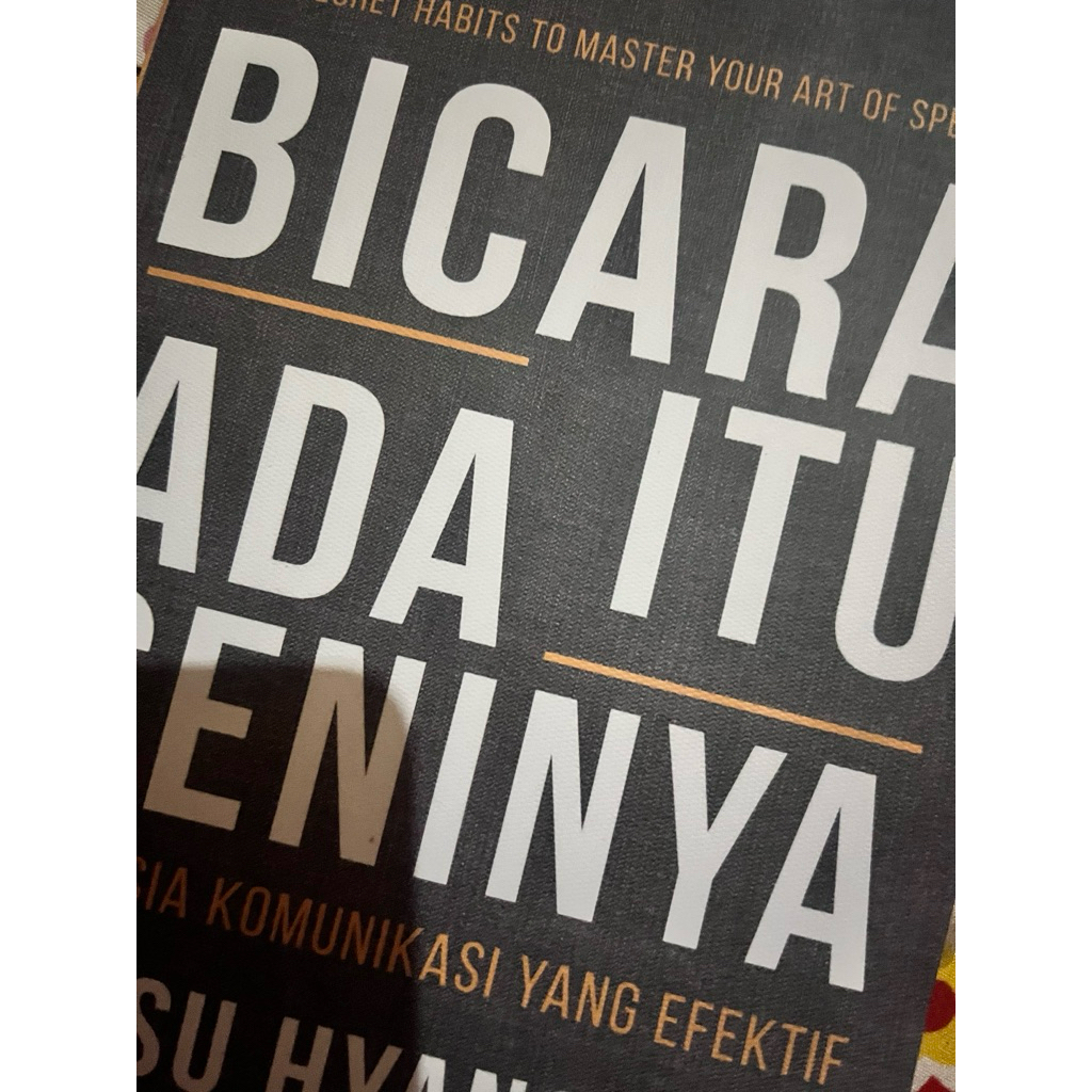 buku bicara itu ada seninya