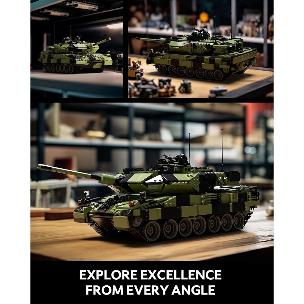 TERBAIK NIFELIZ LEOPARD II A7 TANK, MILITARY TANK BUILDING SET FOR ADULTS KODE 398