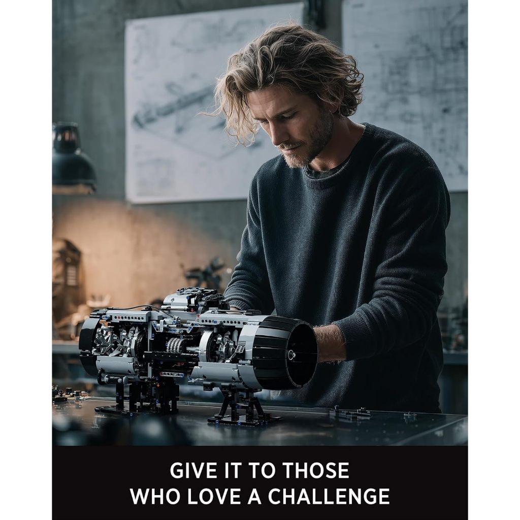 Nifeliz Turbofan Engine Building Set, Engineering Challenge Model for Adult