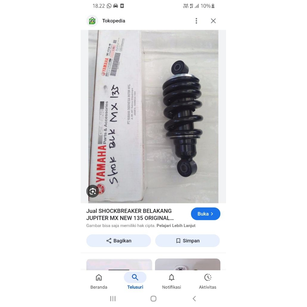 shock mx 135 cc ori copotan