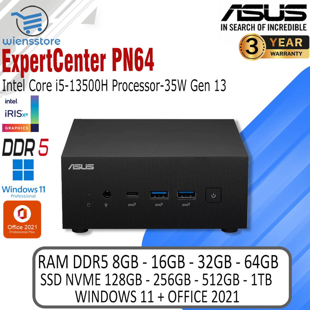 MINI PC ASUS ExpertCenter PN64 Intel Core i5 13500H Gen 13 FULLSET Windows 11 Pro +Ofiice +RAM +SSD 