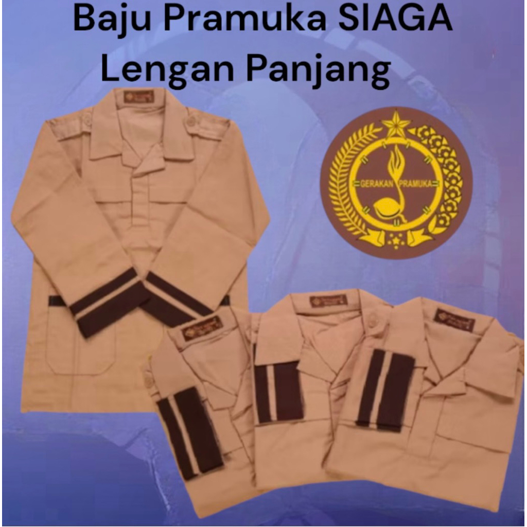 Baju Sekolah Pramuka / seragam Sekolah PRAMUKA SIAGA SD Lengan Panjang ( MERK  SERAGAM )