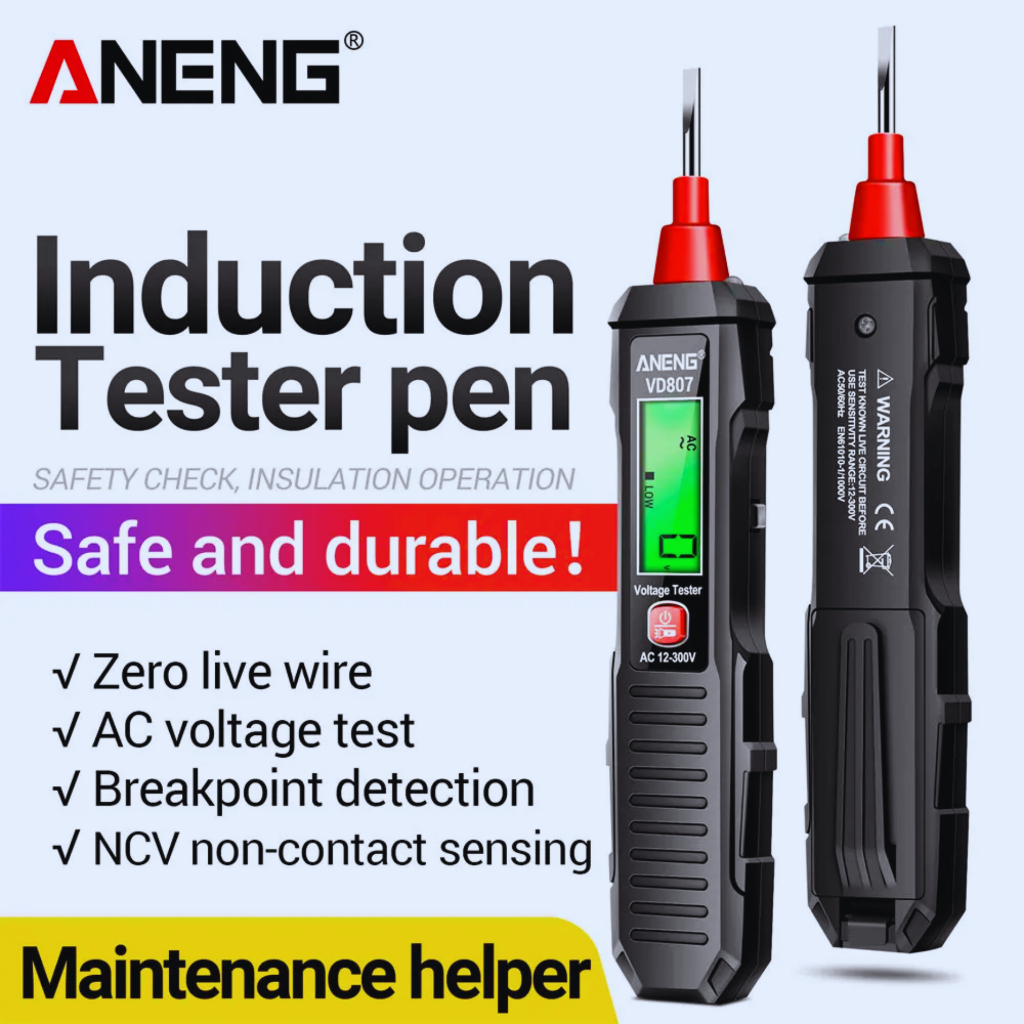 (NEW) ANENG Digital Multimeter Tespen Listrik Obeng Minus Multifungsi Deteksi Kabel Putus