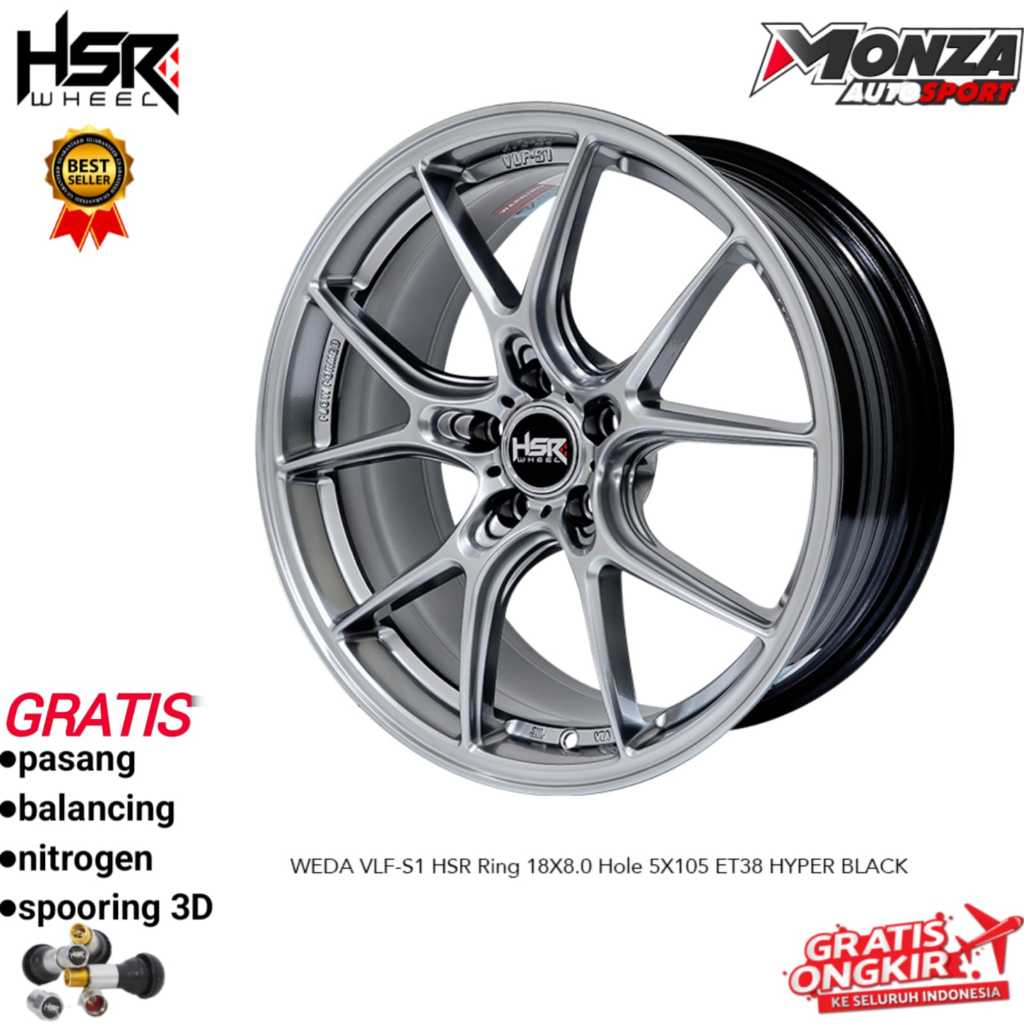 Velg mobil Chevrolet Cruze,Trax ring 18 Hsr Weda