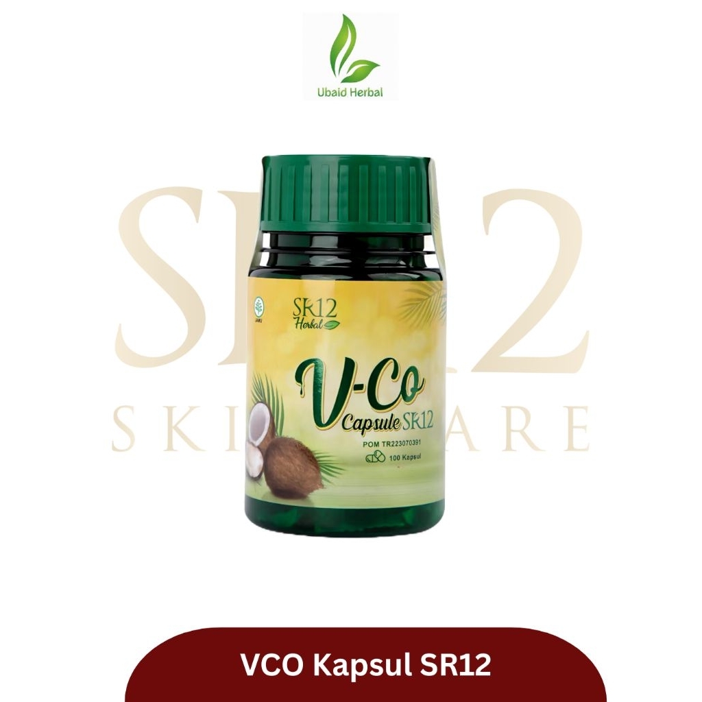 SR12 VCO Kapsul Isi 100 Minyak Kelapa Murni Herbal Obat Asam Lambung Detox Diet Sehat