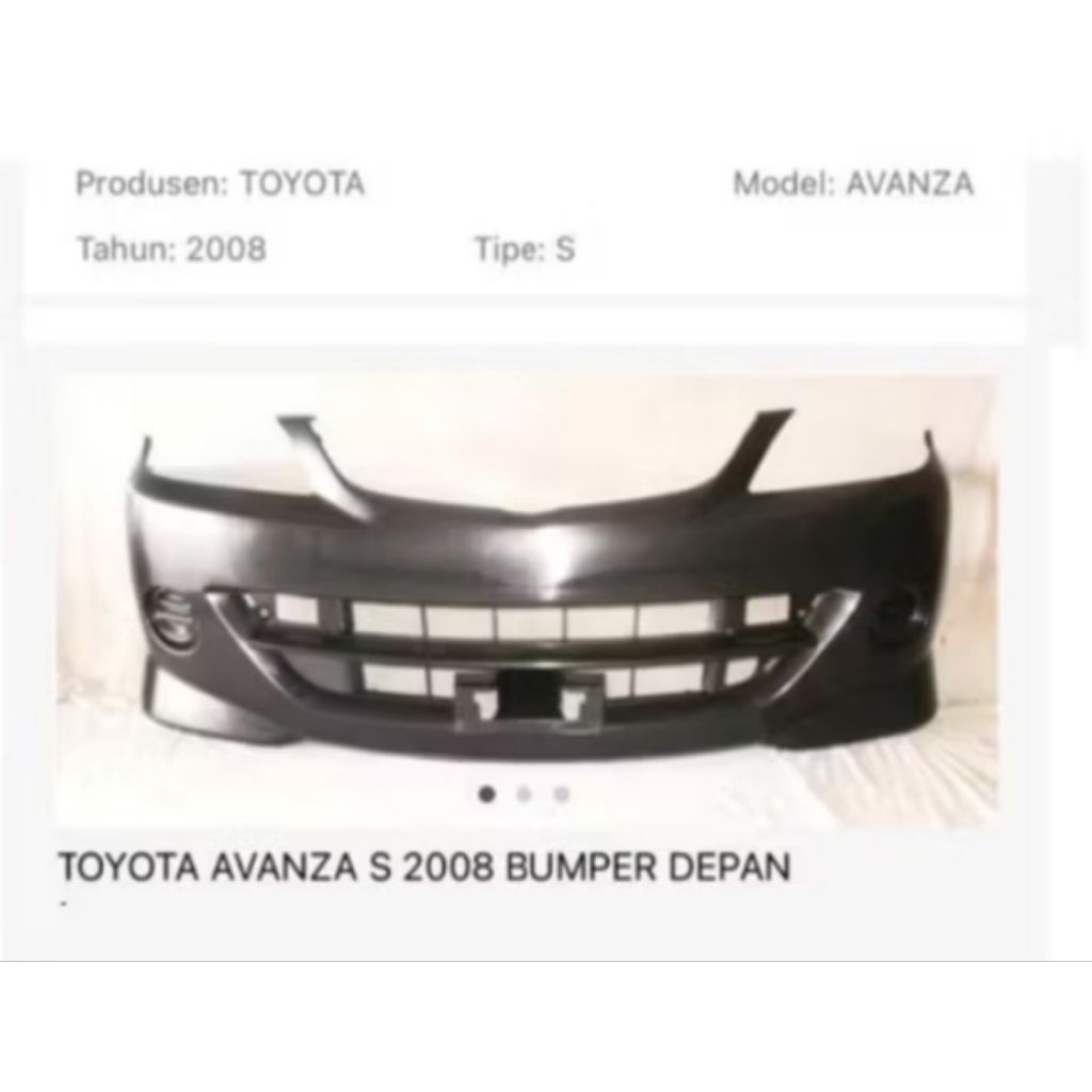 Bemper Baru Avanza S, 2008-12, bumper depan