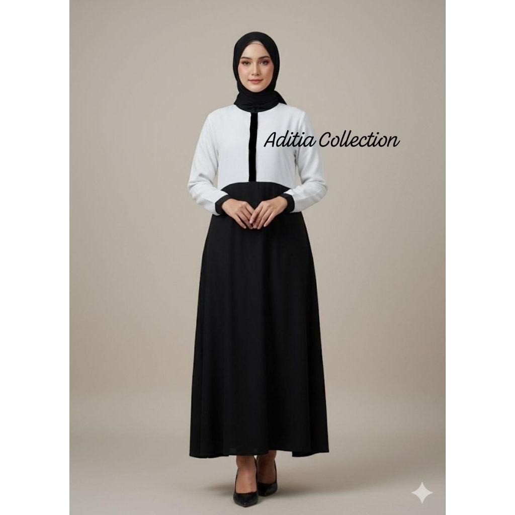 Gamis Hitam Putih PNS ORI Toyobo Baju Seragam Dinas ASN Langsung Dari konveksi